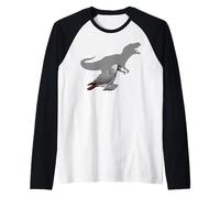 Timneh Grey Parrot with T rex Shadow Bird Lovers Raglan Baseball Tee