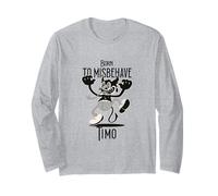 Timo - Cool Boy Name with Cute Devil - Born to Misbehave Long Sleeve T-Shirt