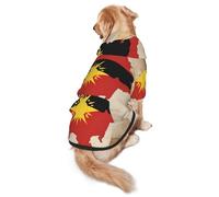 Timor-Leste Flag Map01 Print Soft Dog Hoodie For Medium To Large Dogs, Warm And Breathable Winter Pet Sweatshirt, Easy To Wear Jumper For Cold Weather