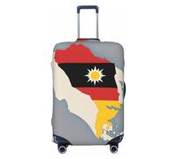 Timor-Leste Location Map with a Sun Print Travel Luggage Cover Suitcase Cover Protector Suitcase Washable Baggage Covers Anti-Scratch