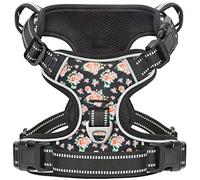 Timos Dog Harness, No-Pull Pet Harness with 2 Leash Clips, 3 Snap Buckles Adjustable Soft Padded Dog Vest, Reflective No-Choke Pet Oxford Vest with Easy Control Handle for Small Medium Large Dogs
