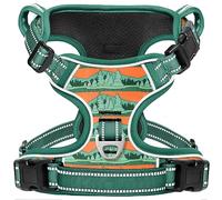 Timos No Pull Dog Harness,No Choke Front Clip Dog Reflective Harness,Adjustable Soft Padded Pet Vest with Easy Control Handle for Medium Dogs,Wilderness,M
