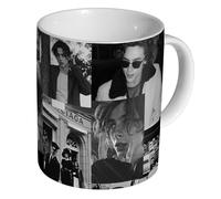 Timothee Chalamet Collage BW - Ceramic Coffee & Tea Mug 11oz - Durable Glossy White Cup - Cinematic Film Aesthetic Art