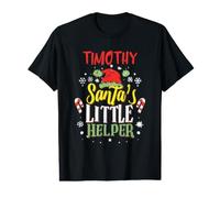 Timothy Santa's Little Helper Christmas Timothy Name Value Graphic T-Shirt