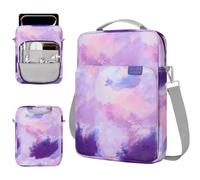 TiMOVO 13 Inch Tablet Sleeve Handbag with Shoulder Strap for iPad Air 13" M3 2025, iPad Pro 13"/12.9", Galaxy Tab S9+/S9 Plus/S10+/S10 Plus/S9 FE+/S9 FE Plus 12.4", Watercolor Purple