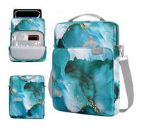 TiMOVO 13 Inch Tablet Sleeve Handbag with Shoulder Strap for iPad Air 13" M3 2025, iPad Pro 13"/12.9", Galaxy Tab S9+/S9 Plus/S10+/S10 Plus/S9 FE+/S9 FE Plus 12.4", Cloud Peacock Blue