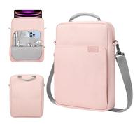 TiMOVO 13 Inch Tablet Sleeve Handbag with Shoulder Strap for MacBook Air, MacBook Neo, iPad Air 13" M3 2025, iPad Pro 13"/12.9", Galaxy Tab S9/S10 Plus/S9 FE+/S9 FE Plus 12.4", Pink