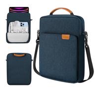 TiMOVO 13 Inch Tablet Sleeve Handbag with Shoulder Strap for MacBook Air, MacBook Neo, iPad Air 13" M3 2025, iPad Pro 13"/12.9", Galaxy Tab S9/S10 Plus/S9 FE+/S9 FE Plus 12.4", Indigo