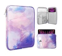 TiMOVO 13 Inch Tablet Sleeve with Pocket for MacBook Air, MacBook Neo, iPad Air 13" M3 2025, iPad Pro 13"/12.9", Galaxy Tab S9/S10 Plus/S9 FE+ 12.4", Remarkable Paper Pro 11.8", Watercolor Purple