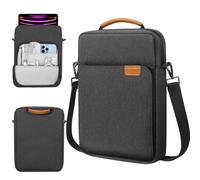 TiMOVO 13 Inch Tablet Sleeve with Shoulder Strap, Black & Gray | Fits iPad Air 13", iPad Pro 13"/12.9", Surface Pro 12, Galaxy Tab S10 Plus/FE+, Remarkable Paper Pro 11.8"