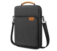 TiMOVO 15 Inch Laptop Sleeve for MacBook Air 15, Pro 14, Black & Gray | Fits Dell XPS 14, Surface Laptop 7/6/5/4; Equipped With Handle & Detachable Shoulder Strap