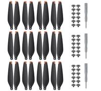 TiMOVO 24Pcs Mini 3 Pro Propellers Compatible with DJI Mini 3 Pro, Mini 4 Pro, Low Noise Quick-Release Spare Parts Blades Props Accessory Replacement with Screws Accessories, Black-Orange Tip
