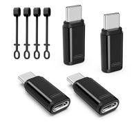 TiMOVO 4 Pack Lighting to USB C Adapter with 36W Fast Charging, Black | Data Sync USB C Male to Lighting Female Adapter for iPhone 17/16/15 Pro/Pro Max/Plus, Galaxy S26/25, iPad, NOT for Audio/OTG