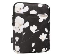 TiMOVO 6-7 Inch Sleeve Case for eReader Book Paperwhite/Colorsoft Signature Edition, Protective Sleeve Cover Pouch Bag Carrying Case for E-Reader/Oasis & Kobo Devices, Black&White Magnolia