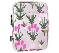 TiMOVO 6-7 Inch Sleeve Case for eReader Book, Protective Sleeve Cover Pouch Bag Carrying Case for E-Reader & Kobo Devices, Tulip & Bird