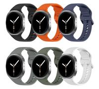 TiMOVO 6 Pack Sport Bands Compatible for Samsung Galaxy Watch 8 40mm 44mm/Galaxy Watch 8 Classic 46mm (2025), Soft Silicone Replacement Strap for Women Men, S/M