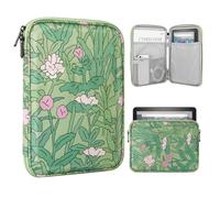 TiMOVO 8-9 Inch Tablet Sleeve for iPad Mini, Green Flower | Portable Protective Pouch Bag for iPad Mini 7 A17 Pro 2024, iPad Mini 6 8.3" 2021 & Mini 5/4/3/2/1