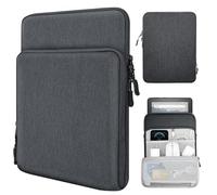 TiMOVO 8-9" Tablet Sleeve for iPad Mini 7 A17 Pro, Dark Gray | Protective Pouch with Multiple Pockets, Fits iPad Mini 7 A17 Pro 2024, Mini 6/5/4/3/2/1, Galaxy Tab A7 Lite 8.7", Fire HD 8
