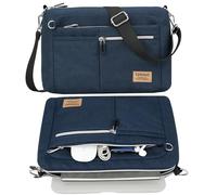 TiMOVO 9-11 Inch Tablet Sleeve Bag for iPad 11-inch A16 2025, iPad 10th Generation 10.9"/10.2" | Air 11/5th/4th Gen. 10.9", Galaxy Tab A9 Plus 11", Anti-Theft Deisgn & Shoulder Strap, Indigo