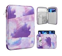 TiMOVO 9-11" Tablet Sleeve Bag for iPad 11-inch A16 2025, iPad 10.9"/10.2"| Air 11 Inch/5th/4th Gen. 10.9", Galaxy Tab A9+/A11Plus 11", Protective Bag with Pocket, Watercolor Purple