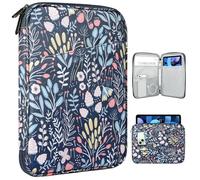 TiMOVO 9-11" Tablet Sleeve Bag for iPad 11-inch A16 2025, iPad 10.9"/10.2"| Air 11 Inch/5th/4th Gen. 10.9", Galaxy Tab A9+/A11Plus 11", Protective Bag with Pocket, Colorful Flower
