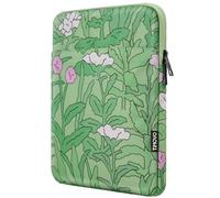 TiMOVO 9-11" Tablet Sleeve Bag for iPad 11-inch A16 2025, iPad 10.9"/10.2"| Air 11 Inch/5th/4th Gen. 10.9", Galaxy Tab A9+/A11Plus 11", Protective Bag Fit Smart Keyboard, Green Flower