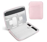 TiMOVO 9-11" Tablet Sleeve Bag for iPad 11-inch A16 2025, iPad 10.9"/10.2"| Air 11 Inch/5th/4th Gen. 10.9", Galaxy Tab A9+/A11Plus 11", Protective Bag with Pockets, Pink