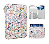 TiMOVO 9-11" Tablet Sleeve Bag with Pocket, Flowers