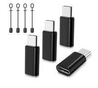 TiMOVO Adapter for Lightning Female to USB C Male Adapter, 4 Pack Adapter for Lightning USB-C Adapter, Data Sync Charger for i-Phone 15/16 Pro/Pro Max/Plus, iPad Pro/Air, Not for Audio/OTG, Black