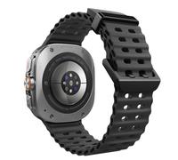 TiMOVO Breathable Sport Band Compatible with Samsung Galaxy Watch Ultra band 47mm(2025/2024), Ocean Silicone Waterproof Soft Watch Band Fits Galaxy Watch Ultra Bands, Black