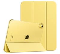 TiMOVO Case for iPad 10th Generation 2022, Slim Stand Cover for iPad 10.9 inch, Auto Wake/Sleep Smart Folio with Hard PC Translucent Back Shell Fit iPad 10 Protective Case, Light Yellow