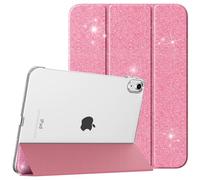 TiMOVO Case for iPad (A16) 11th Generation 11 Inch 2025/iPad 10th Generation 10.9 Inch 2022, Slim Stand Cover with Hard Translucent Back, Support Touch ID, Auto Wake/Sleep, Glitter Watermelon Red