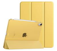 TiMOVO Case for iPad Air 11" M4/M3/M2, Air 5th/4th Gen 10.9", Light Yellow | Slim Stand, Hard Translucent Back Cover, Support Touch ID, Auto Wake/Sleep