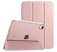 TiMOVO Case for iPad Mini 7 A17 Pro 8.3-inch 2024, iPad Mini 6th Generation Case, Slim Translucent Hard Back Folio Cover Support Touch ID & Apple Pencil Charging, Auto Wake/Sleep, Rose Gold