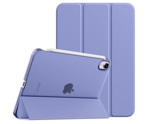 TiMOVO Case for iPad Mini 7 A17 Pro 8.3-inch 2024, iPad Mini 6th Generation Case, Slim Translucent Hard Back Folio Cover Support Touch ID & Apple Pencil Charging, Auto Wake/Sleep,Lavender Purple