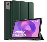 TiMOVO Case for Lenovo Idea Tab 11 Inch 2025 TB-336ZU/336FU with Pen Holder, Slim Stand Soft TPU Back Protective Cover, Support Auto Wake/Sleep, Midnight Green