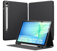 TiMOVO Case for Samsung Galaxy Tab S10 Lite / S10 FE / S9 FE 5G 10.9 Inch with S Pen Holder, Multi-Angle Viewing Stand Cover with Soft TPU Back, Auto Wake/Sleep, Black