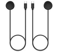 TiMOVO Charger Cable Compatible with Google Pixel Watch 3/Pixel Watch 2 & Fitbit Versa 4/Versa 3/Sense 2/Sense/Ace LTE, 2Pack 3.3Ft USB Type-C Fast Magnetic Charging Cable Cord Accessories,Black,4 Pin
