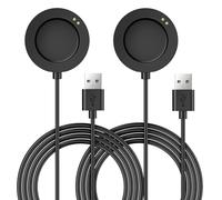 TiMOVO Charger Cable Compatible with Xiaomi Watch S3/H1/S2/S4, 2 Pcs 3.3ft/100cm Replacement Magnetic USB-C Charging Dock Cable Cord - Black