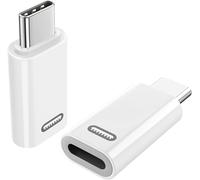 TiMOVO Female to USB C Male Adapter, 2 Pack to USB C Adapter Converter with 35W PD Fast Charging & Data Transfer for 15/15 Pro/15 Pro Max/15 Plus, iPad Pro/Air, White
