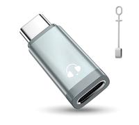 TiMOVO Lighting to USB C Audio Headphone Adapter with Line Control, Grey