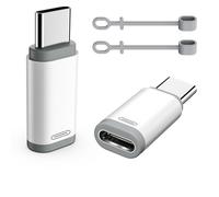 TiMOVO Lightn-ing to USB C Adapter,2 Pack Lightn-ing Female to USB C Male Adapter Supports Charging&Data Sync with Anti-Lost Loop for i-Phone 15/16 Pro Max Plus, i-Pad Pro/Air,Not for Audio/OTG,White