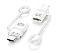 TiMOVO Lightning to USB C Adapter, 2 Pack Lightning Female to USB C Male Adapter with 60W Fast Charge & Anti-Lost Loop for iPhone 16/15 Pro Max/Pro/Plus, iPad, MacBook Pro/Air,Galaxy S24/S25/S23-White
