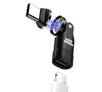 TiMOVO Magnetic Lightning to USB C Adapter, Fast Charging & Data Transfer, 90 Degree Right Angle USB-C Male to Lighting Female Adapter for iPhone 16, MacBook Pro/iPad, Tablet, Laptop, Black