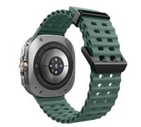 TiMOVO Ocean Silicone Sport Strap for Samsung Galaxy Watch Ultra band 47mm(2025/2024), Adjustable Bracelet Breathable Soft Waterproof Watch Band for Galaxy Watch Ultra Straps, Dark Green