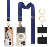 TiMOVO Phone Lanyard Crossbody Wrist Strap, Adjustable Anti-Theft Strap for All Smartphone Case, Universal Cell Phone Neck lanyard for Women and Men, Indigo