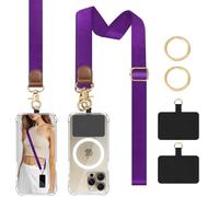 TiMOVO Phone Lanyard Crossbody Wrist Strap, Adjustable Anti-Theft Strap for All Smartphone Case, Universal Cell Phone Neck lanyard for Women and Men, Purple