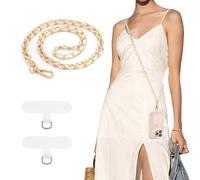 TiMOVO Phone Lanyard Metal Chain Crossbody, White