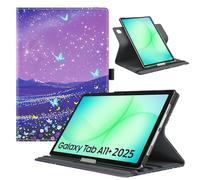 TiMOVO Rotating Case for Samsung Galaxy Tab A11+/A11 Plus 11 Inch 2025 SM-X230/ X236/ X238, 90 Degree Rotating Stand Cover, Support Auto Wake Sleep, Butterfly & Starry Sky