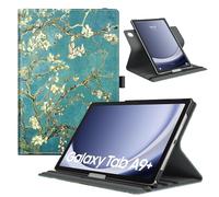 TiMOVO Rotating Case for Samsung Galaxy Tab A9+/A9 Plus 11 Inch 2023, 90 Degree Rotating Stand Cover, Support Auto Wake Sleep for Galaxy Tab A9+ Tablet SM-X210/X216/X218, Apricot Blossom